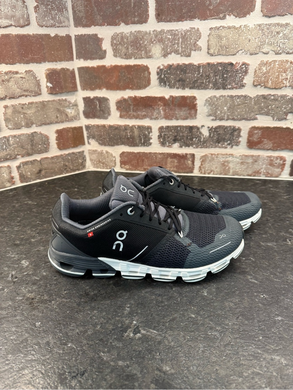 On Running Cloudflyer Black White Running Shoes Women’s 9.5 W Wide